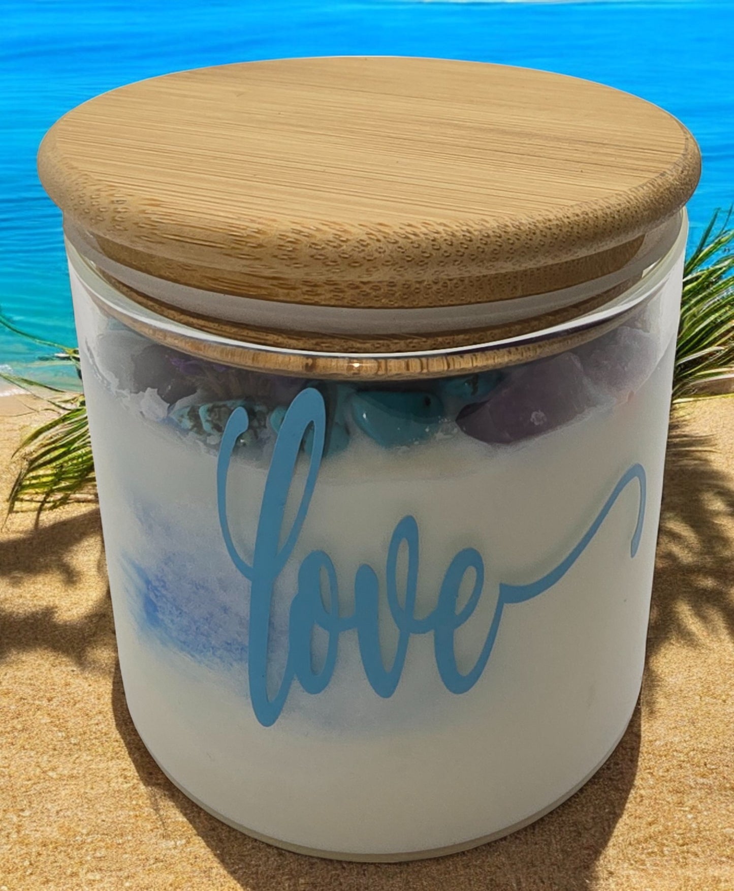 Strong Scented AMALFI SHORES Marbled Organic Coco Soy Wax Candles Hand poured - 185g/280g/330g