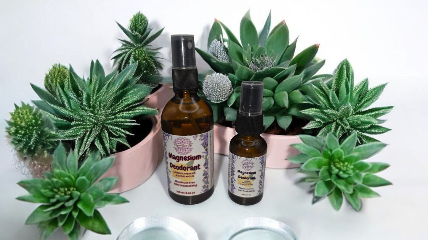 Magnesium Deodorant Spray – Natural Odour Protection 100ml/30ml