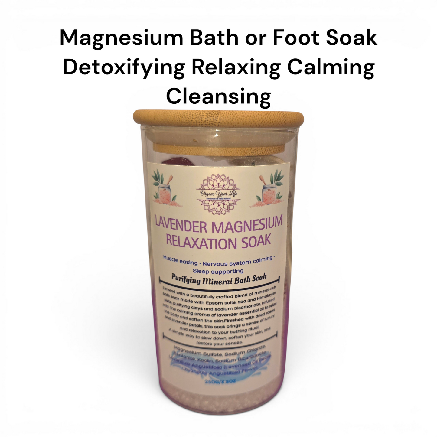 Aromatherapy Lavender Magnesium Detox Support Soak - Approx 250g