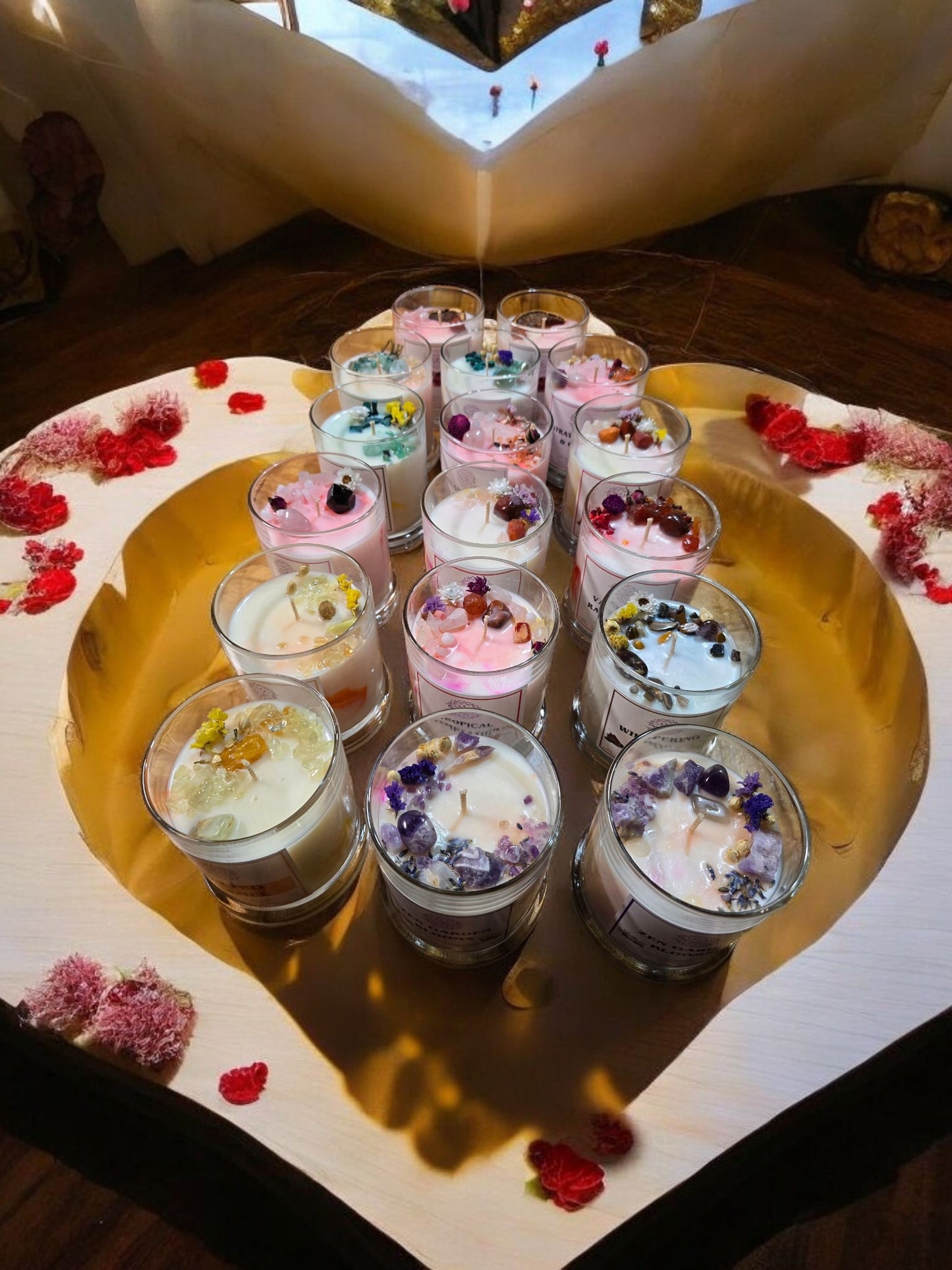 Strong Scented SANDALWOOD & GINGER Marbled Organic Coco Soy Wax Candles Hand poured - 240g/280g/330g (Copy)