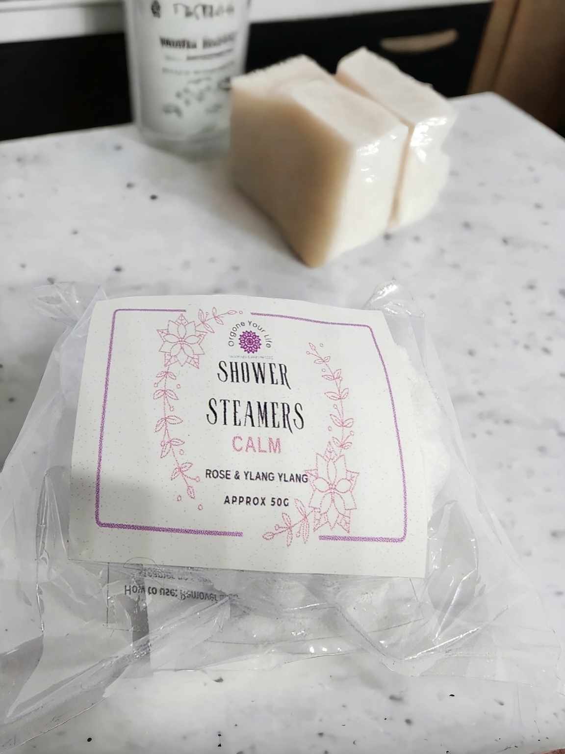 Aromatherapy Shower Steamer Breathe Easy Menthol Calm Sleepy TIme Rose Ylang Ylang Lavender Essential Oils