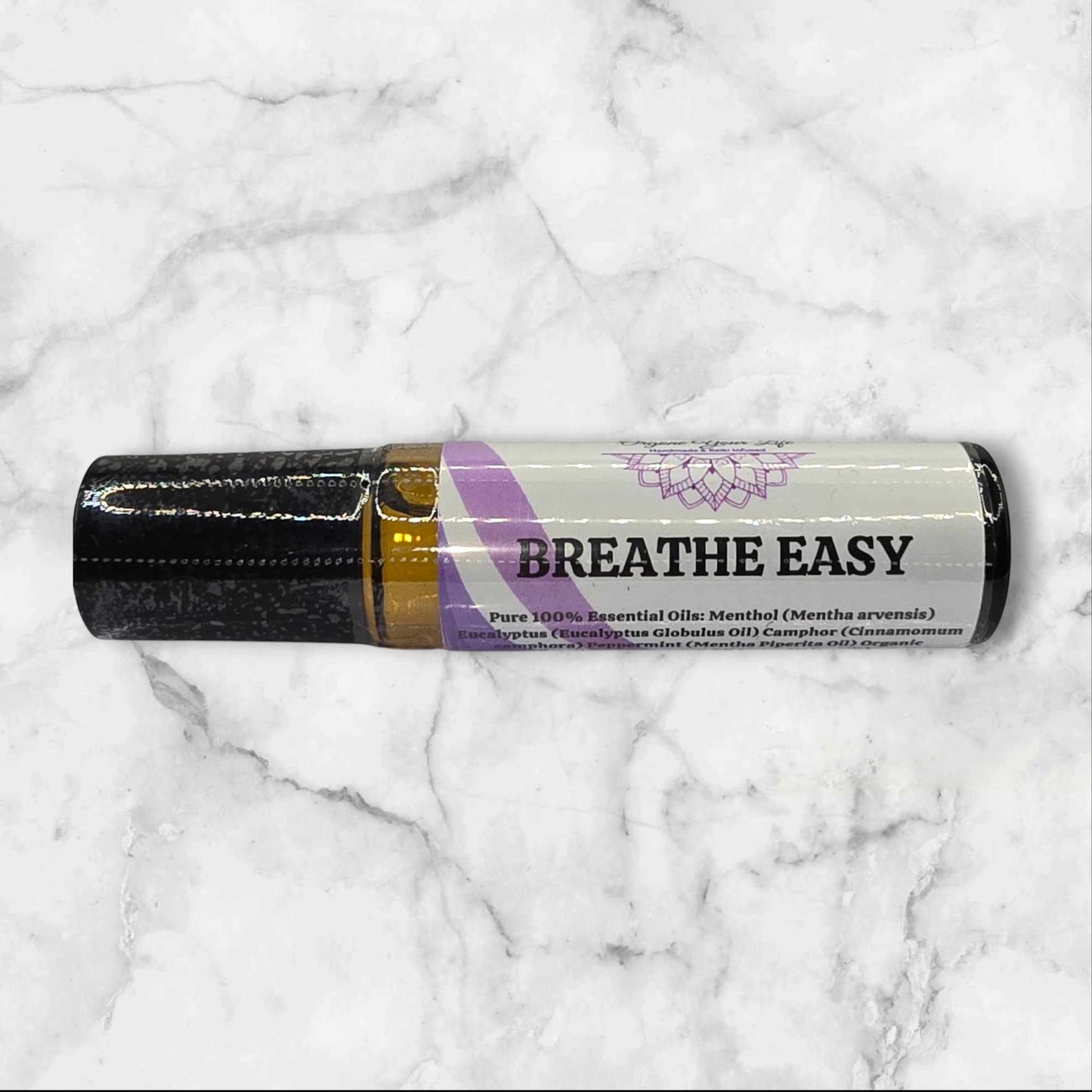 Aromatherapy Organic Essential Oil Rollers with Crystals For AILMENTS Sinus Breathe Easy Allergies Clear Head