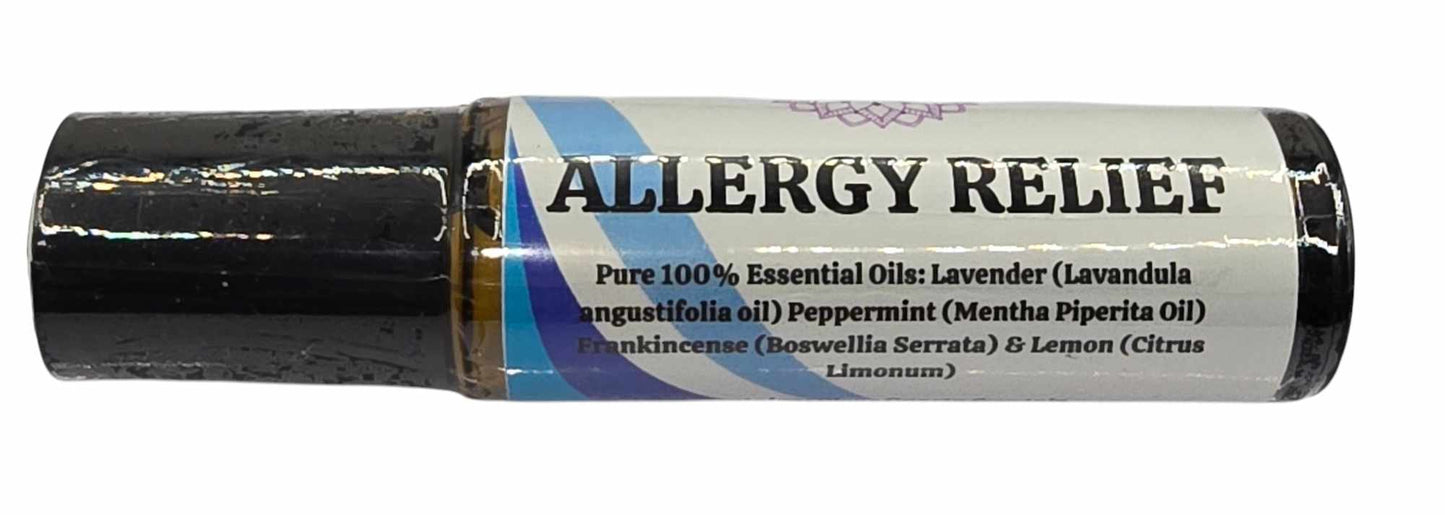Aromatherapy Organic Essential Oil Rollers with Crystals For AILMENTS Sinus Breathe Easy Allergies Clear Head