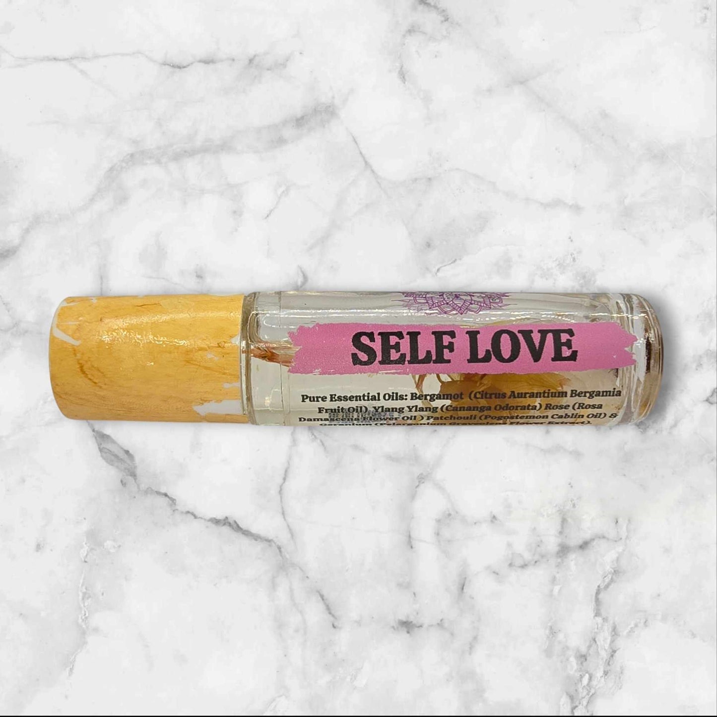 Aromatherapy Organic Essential Oil Rollers with Crystals and Botanicals - Self Love Calm Energy Grounding Abundance Choose your Essential Oil 10ml