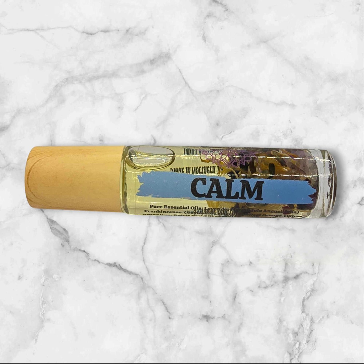 Aromatherapy Organic Essential Oil Rollers with Crystals and Botanicals - Self Love Calm Energy Grounding Abundance Choose your Essential Oil 10ml
