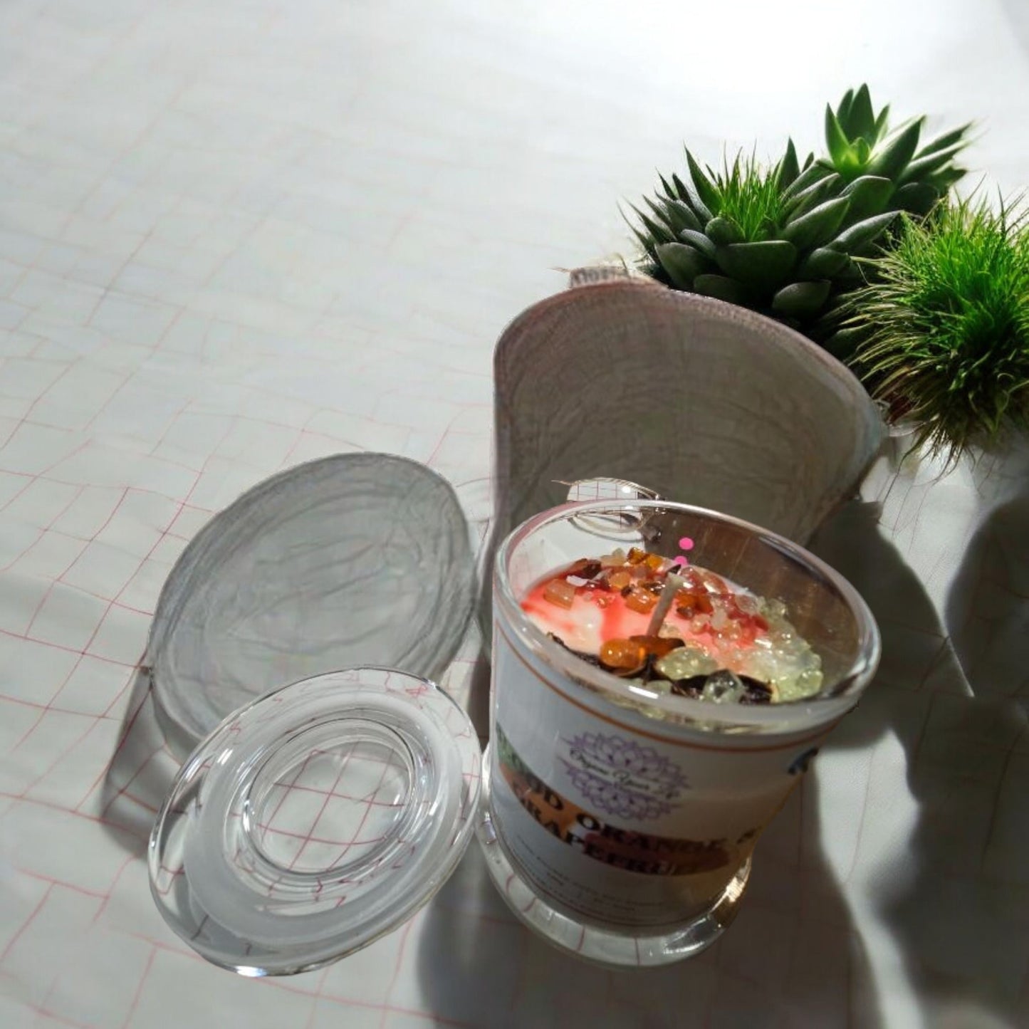 Strong Scented BLOOD ORANGE & GRAPEFRUIT Marbled Organic Coco Soy Wax Candles Hand poured - 240g/280G/330g