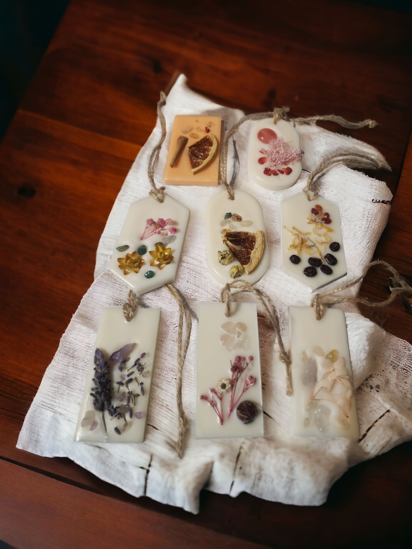 Hanging Handmade Soy Wax Wardrobe Car Air Fresheners, Closet or Drawer Fresheners, Home Decor Sachet - Made in Australia