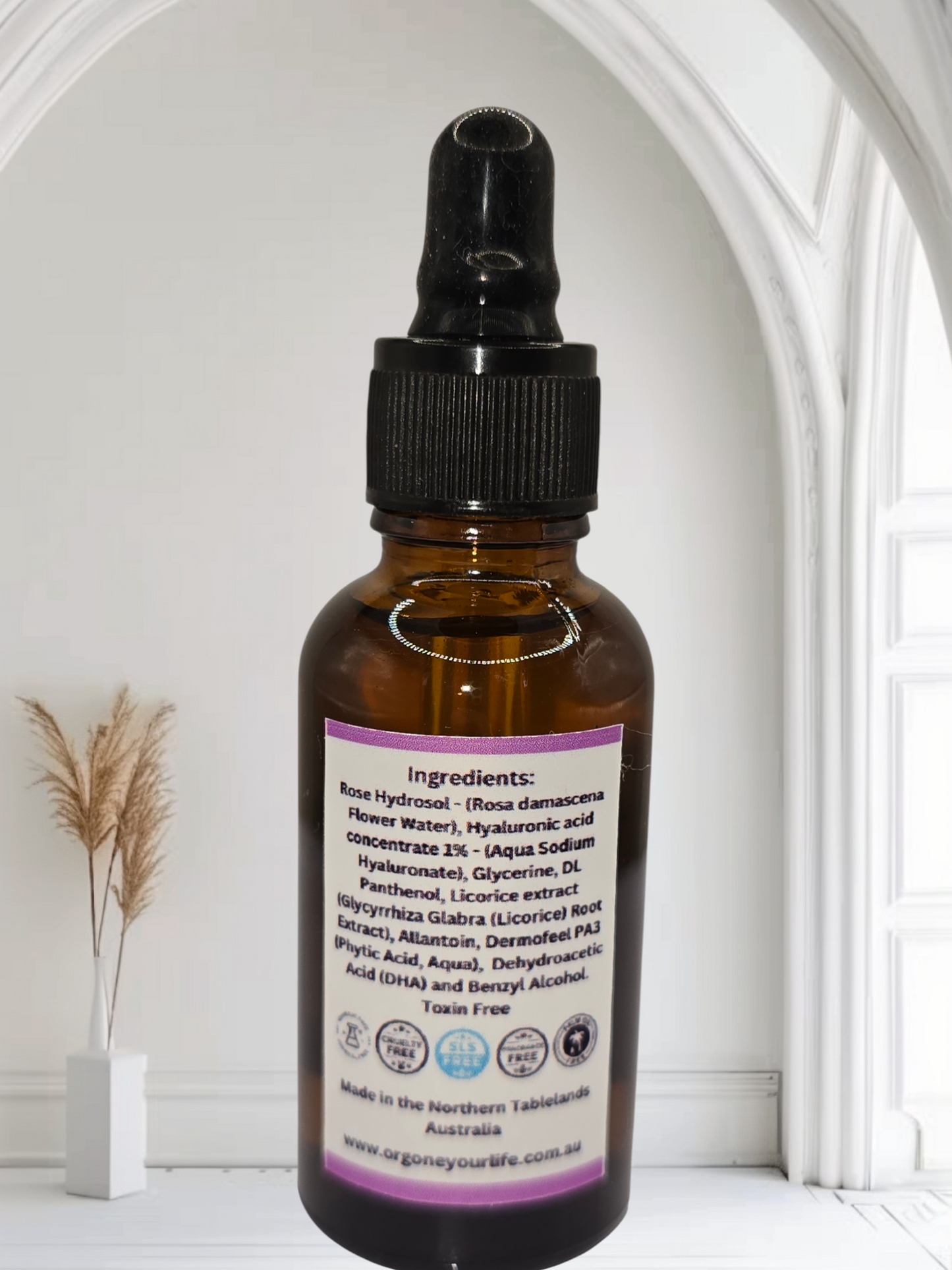 Pure 100% Natural Power Drops Essence Serum Hyaluronic Acid Niacinamide Licorice Extract Rose Water Toxin Free Skin Care 30g