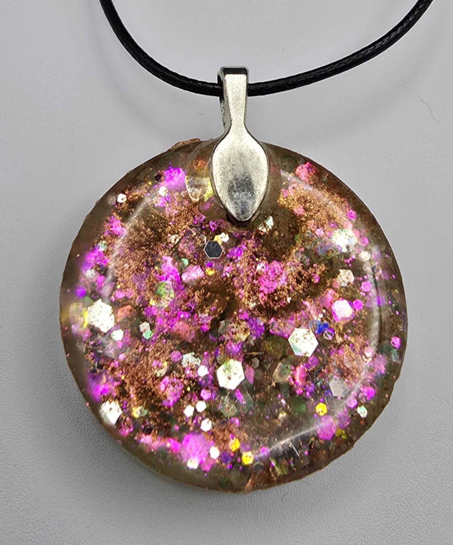 Solar Plexus Orgone Pendant – Citrine Copper Nuggets Sacred Geometry Shield (432Hz Tuned) 4cm