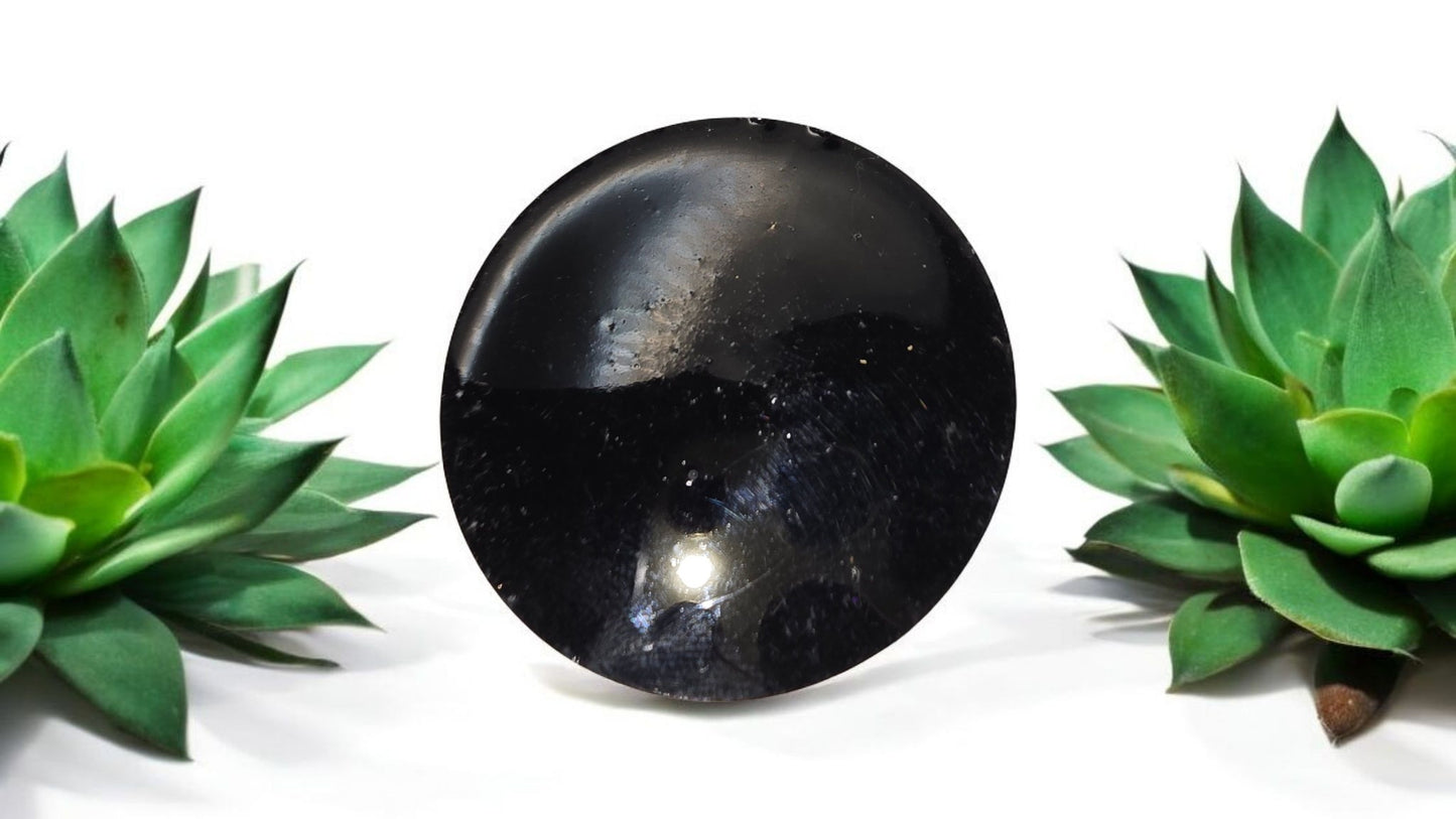 Seed of Life Orgonite Disc– Reiki & Scalar Infused Orgone Shungite, Magnetite & Copper EMF Neutraliser (4cm) Pocket Rocket