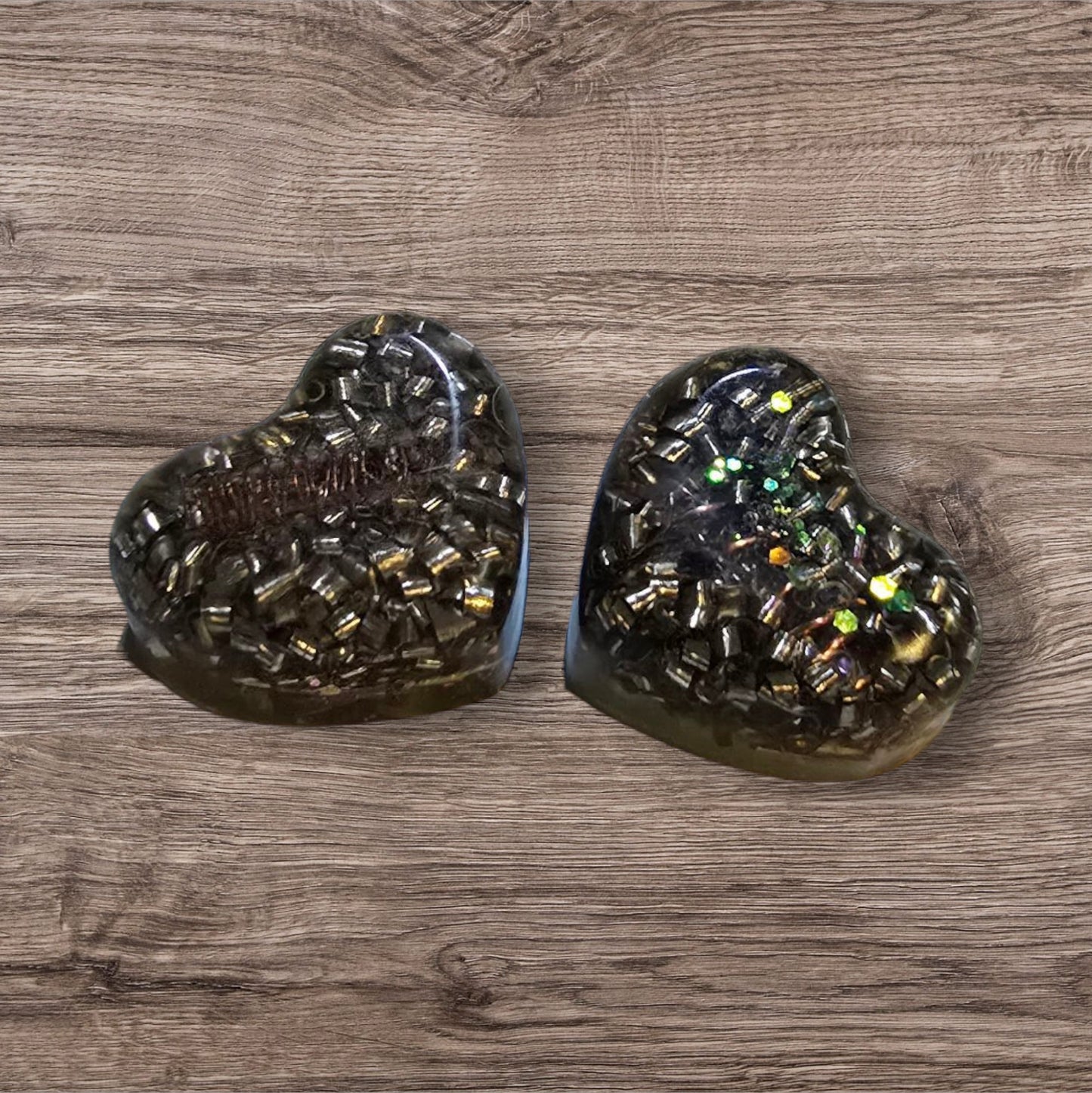 Heart-Shaped Orgone Tower Buster – Steel, Copper Coil Double-Terminated Quartz Reiki and Scalar Infused