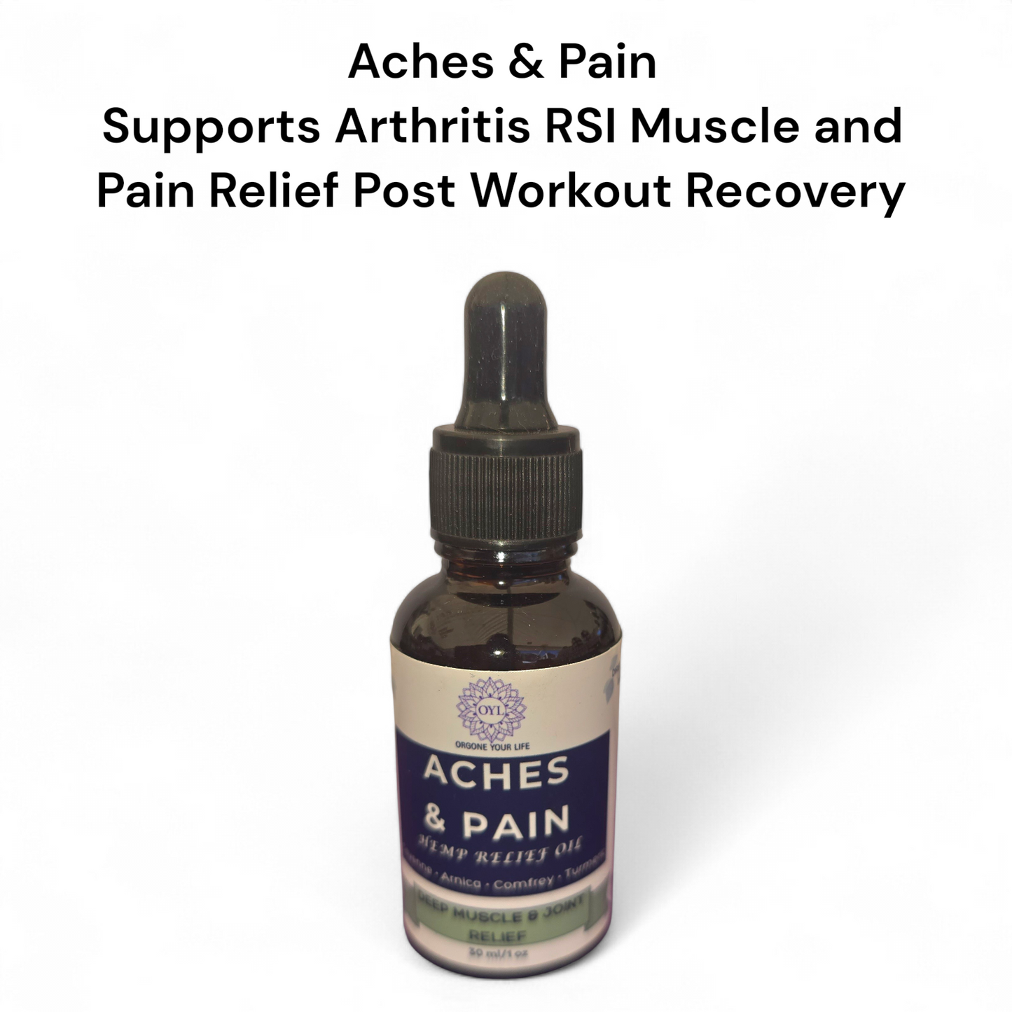 Aches & Pain Relief Oil | Natural Joint & Muscle Relief with Cayenne, Menthol & Herbal Actives (30ml)