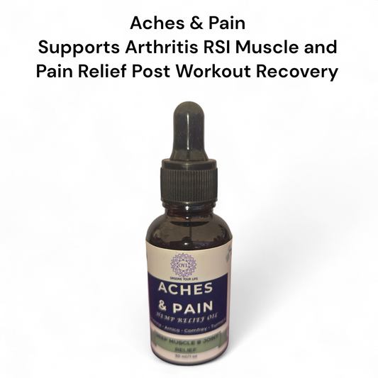 Aches & Pain Relief Oil | Natural Joint & Muscle Relief with Cayenne, Menthol & Herbal Actives (30ml)