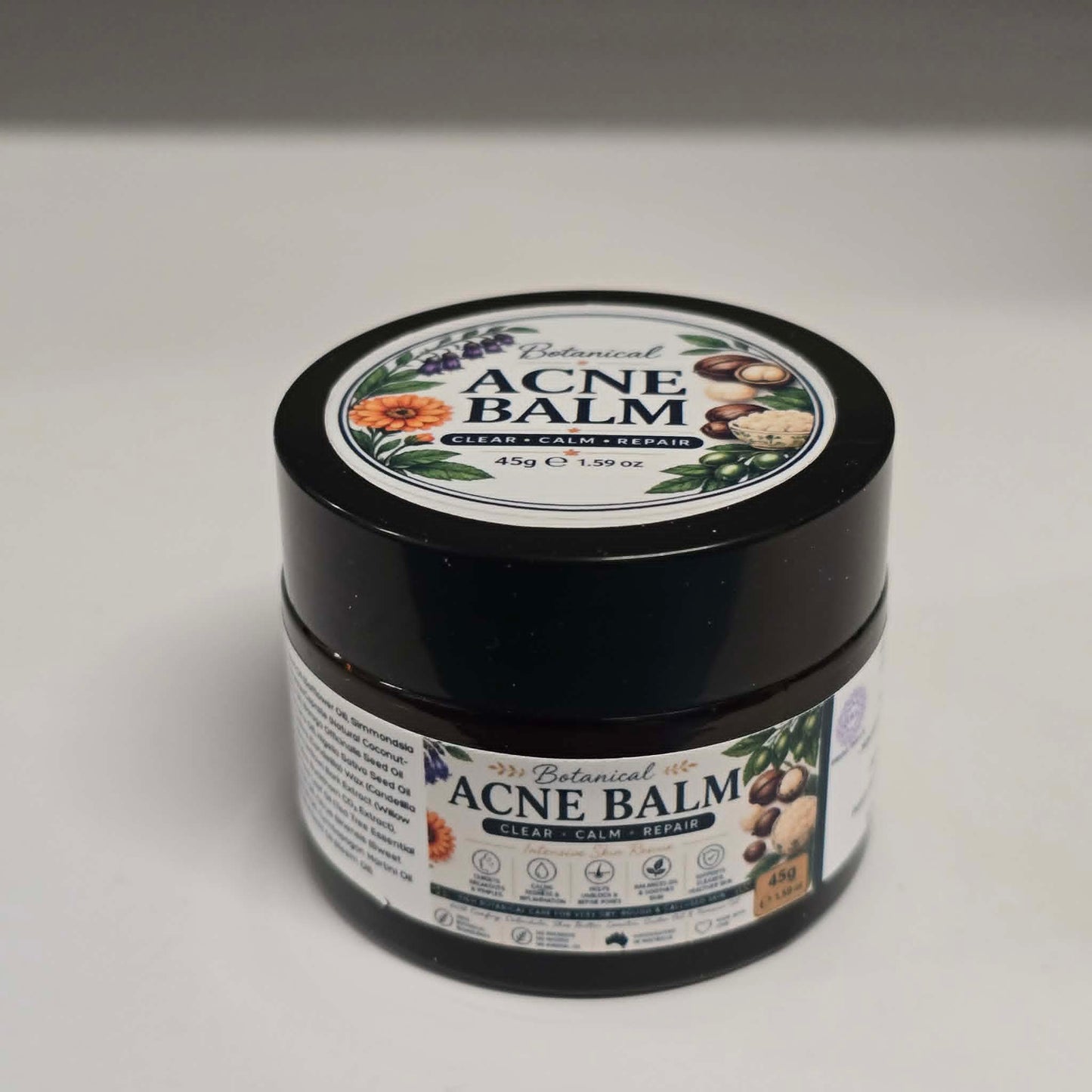 Botanical Acne Balm | Natural Spot Treatment for Teen & Hormonal Acne | 45g