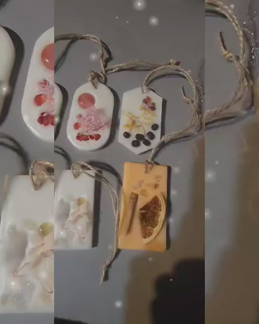 Hanging Handmade Soy Wax Wardrobe Car Air Fresheners, Closet or Drawer Fresheners, Home Decor Sachet - Made in Australia