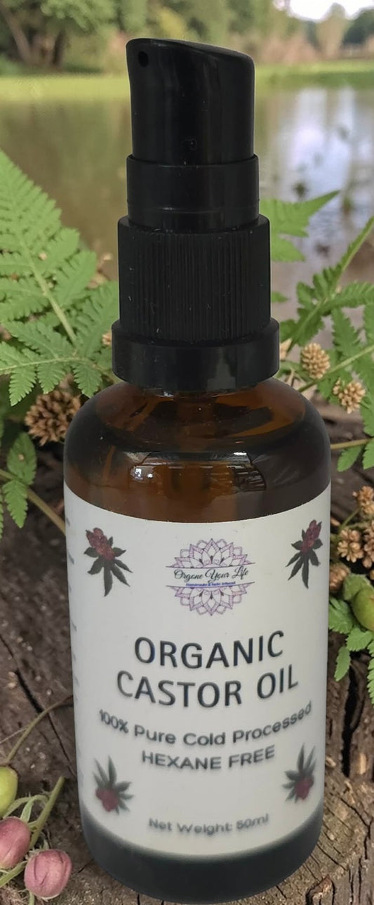 100% Organic Hexane Free Castor Oil Deep Hydration Anti-inflammatory Hair &amp; Skin Regeneration 50g